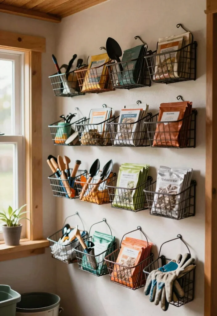 15 Smart Tool Shed Organization Ideas to Maximize Your Space 4. Hanging Baskets for Small Tools 0