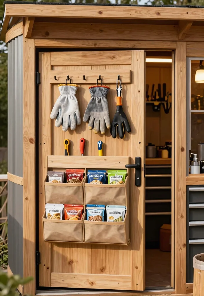 15 Smart Tool Shed Organization Ideas to Maximize Your Space 7. Tool Holders on Doors 0