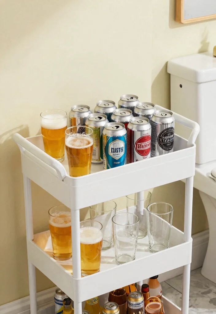 15 Stylish Utility Cart Ideas for Bathroom Storage Solutions 13. Craft Beer Chill Station 0