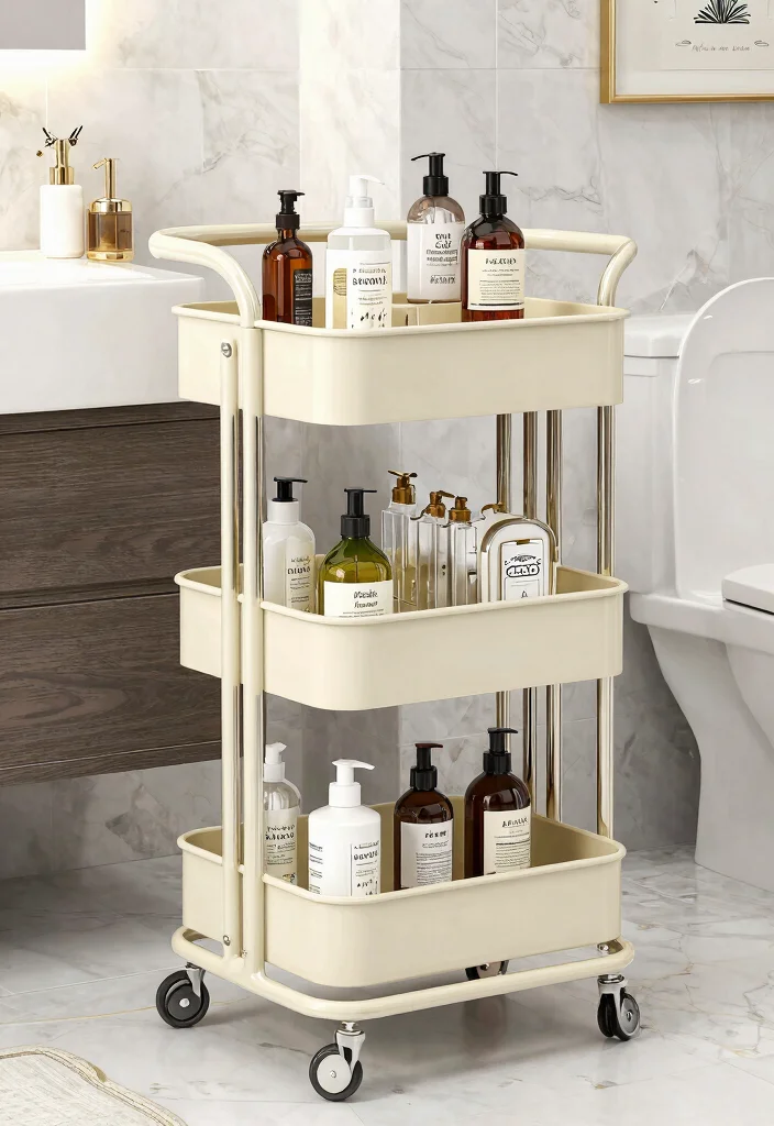 15 Stylish Utility Cart Ideas for Bathroom Storage Solutions 14. Multi Purpose Utility Cart 0