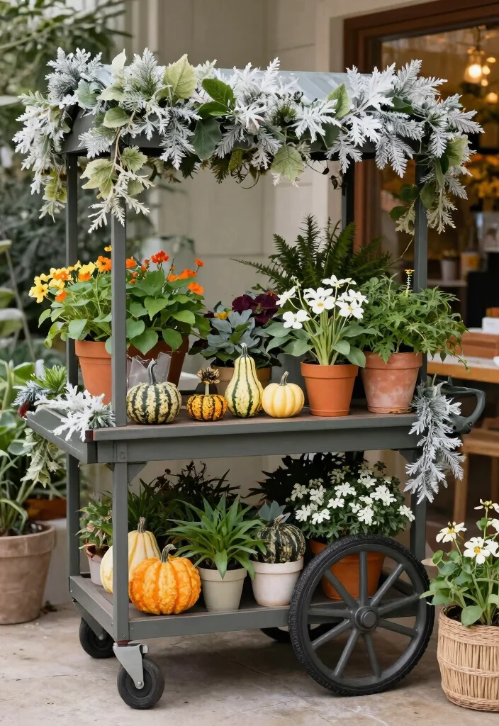 17 Practical Utility Cart Storage Ideas for Small Apartments 13 17 Practical Utility Cart Storage Ideas for Small Apartments 13. Seasonal Decor Cart 0