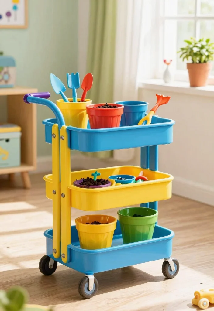 17 Practical Utility Cart Storage Ideas for Small Apartments 14 17 Practical Utility Cart Storage Ideas for Small Apartments 14. Perfect for Kids Gardening Projects 0