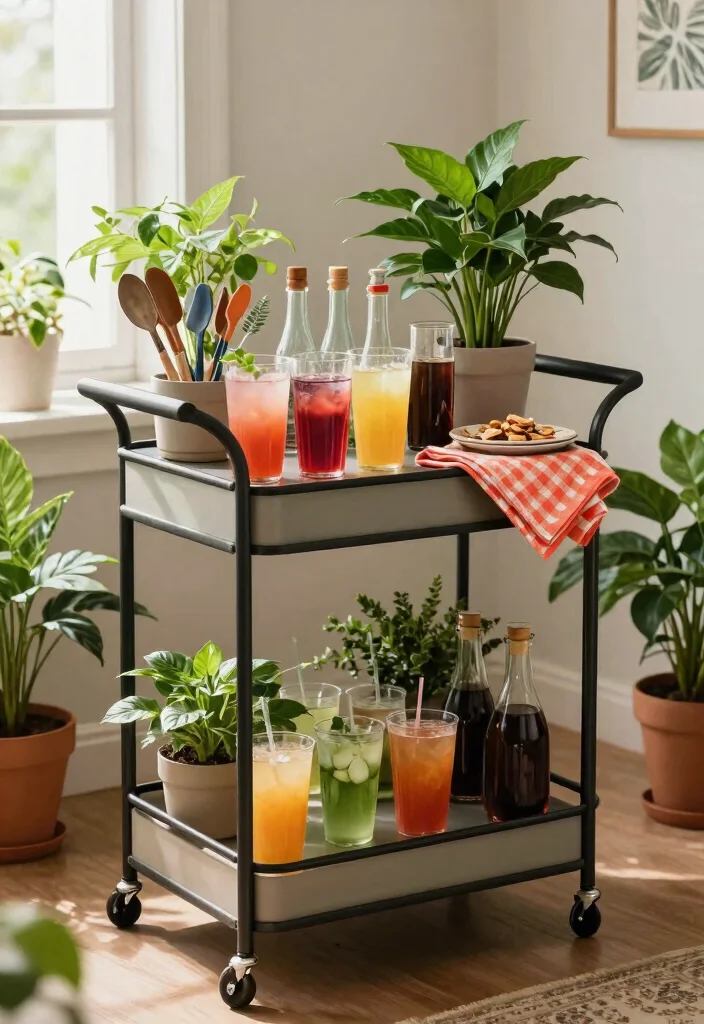 17 Practical Utility Cart Storage Ideas for Small Apartments 9 17 Practical Utility Cart Storage Ideas for Small Apartments 9. Multi Functional Beverage Cart 0