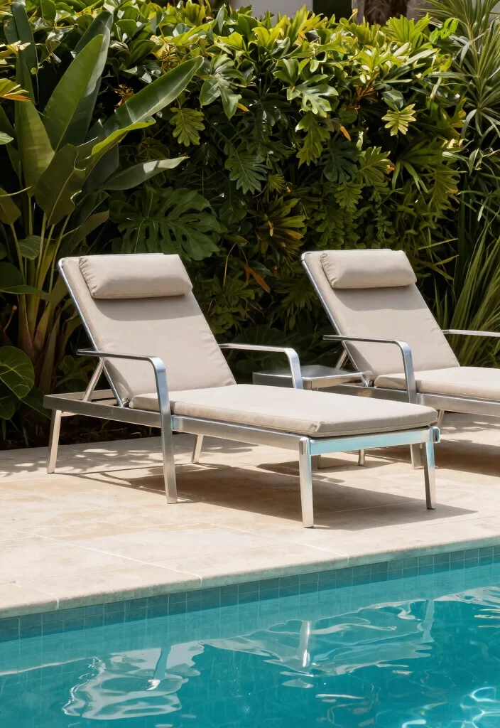 17 Relaxing Patio Lounge Chair Ideas by the Pool 4. Eco Friendly Aluminum Chairs 0