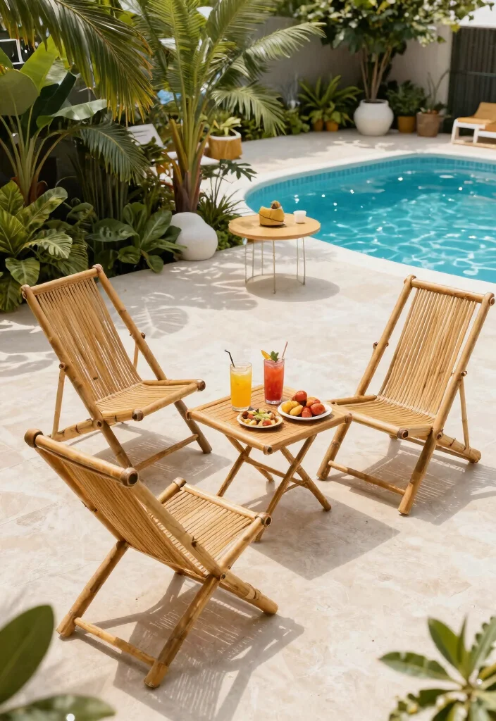 17 Relaxing Patio Lounge Chair Ideas by the Pool 7. Folding Lounge Chairs 0
