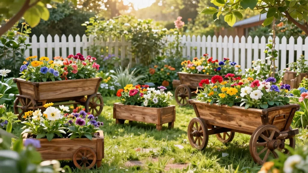 17 Stunning Cart Planter Ideas for Garden Flowers