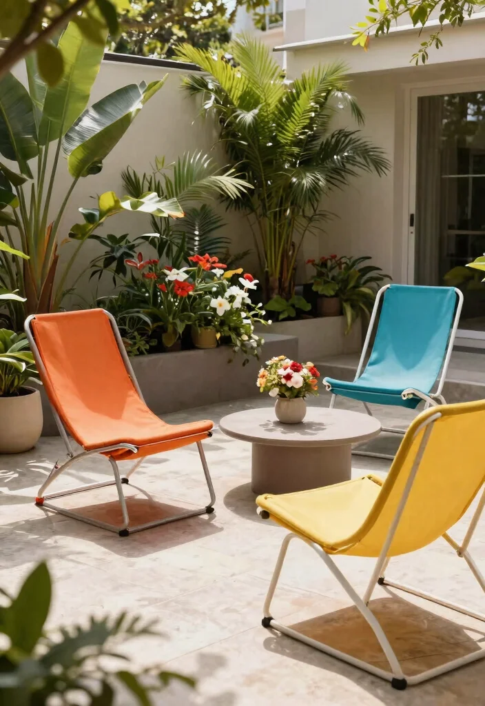 20 Stunning Patio Chair Inspiration Photos to Pin 12. Chic Sling Chairs 0