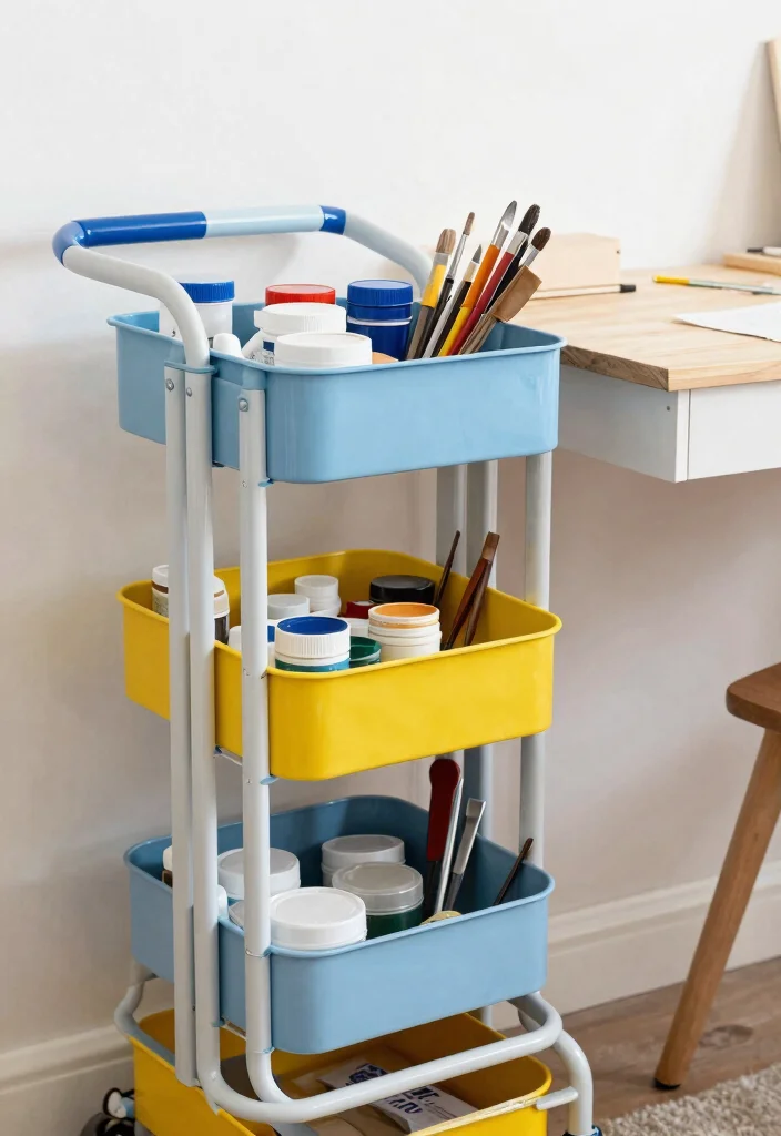 21 Best Ikea Utility Cart Ideas and Decor Styling Hacks 10. Versatile Craft Station 0