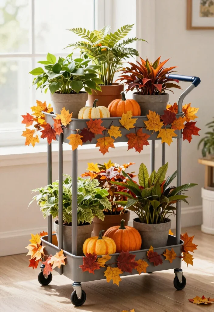 21 Best Ikea Utility Cart Ideas and Decor Styling Hacks 12. Seasonal Plant Carousel 0