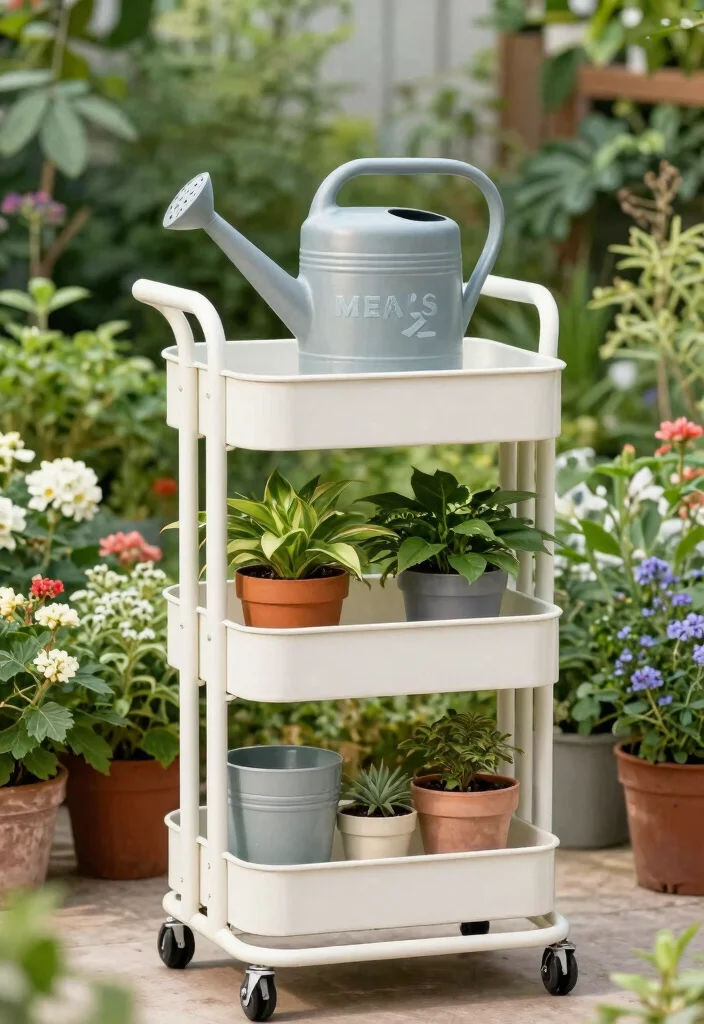 21 Best Ikea Utility Cart Ideas and Decor Styling Hacks 14. Mobile Watering Station 0