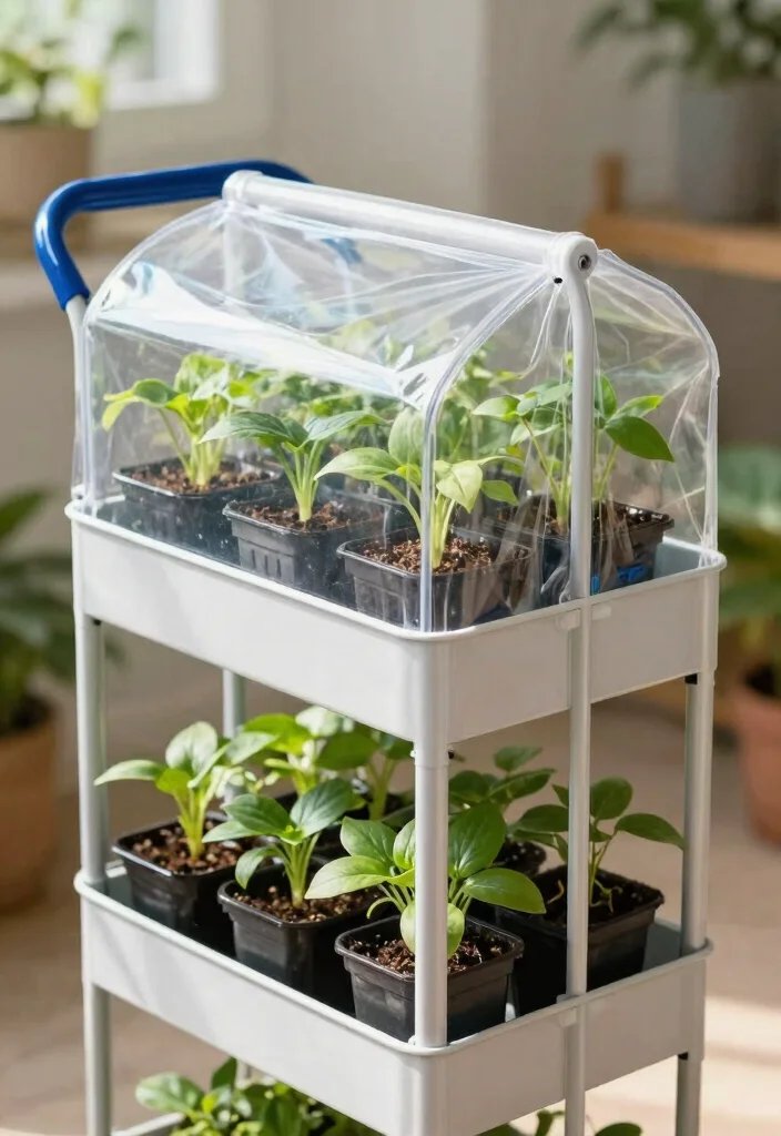 21 Best Ikea Utility Cart Ideas and Decor Styling Hacks 16. Greenhouse on Wheels 0