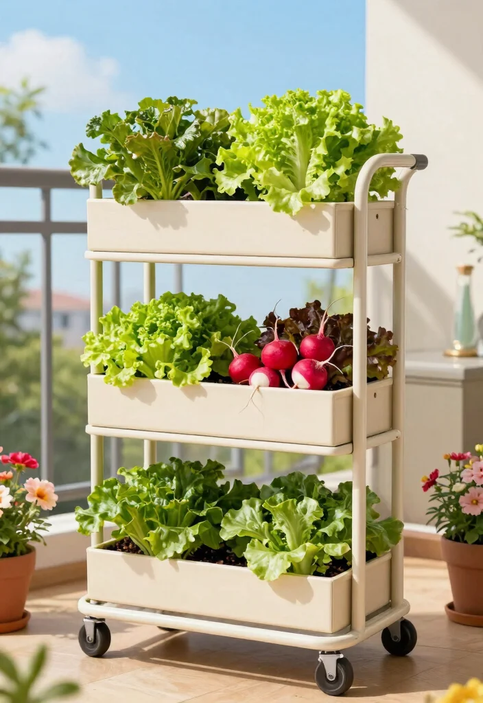 21 Best Ikea Utility Cart Ideas and Decor Styling Hacks 3. Vertical Vegetable Garden 0
