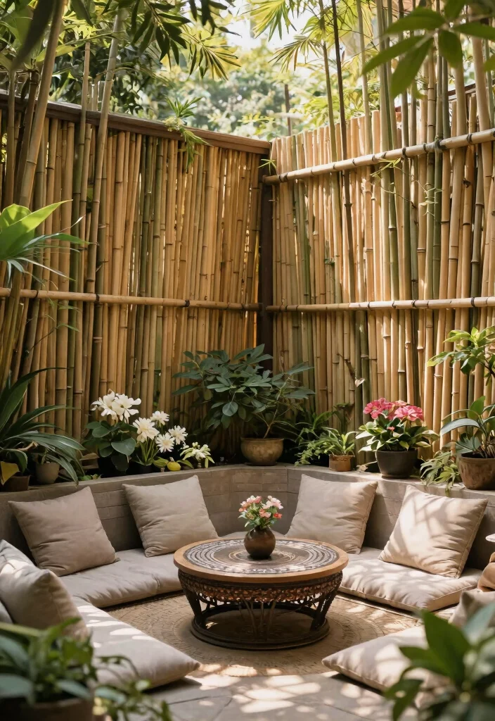 21 Best Patio Canopy Ideas for Ultimate Backyard Shade 16. Bamboo Privacy Screens 0