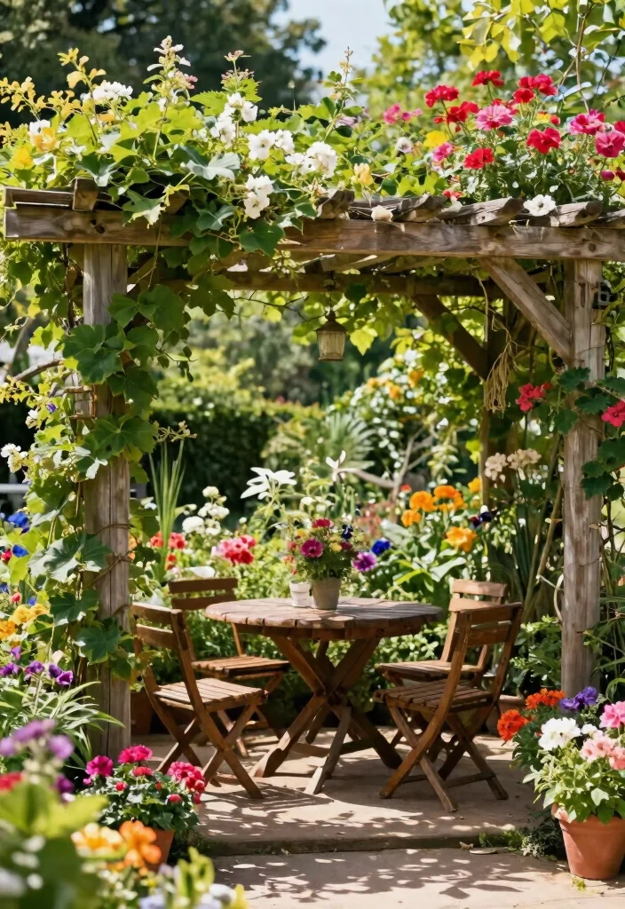 21 Best Patio Canopy Ideas for Ultimate Backyard Shade 2. Wooden Pergola with Climbing Plants 0