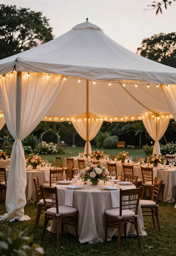 21 Best Patio Canopy Ideas for Ultimate Backyard Shade 6. Canopy Tent for Events 0