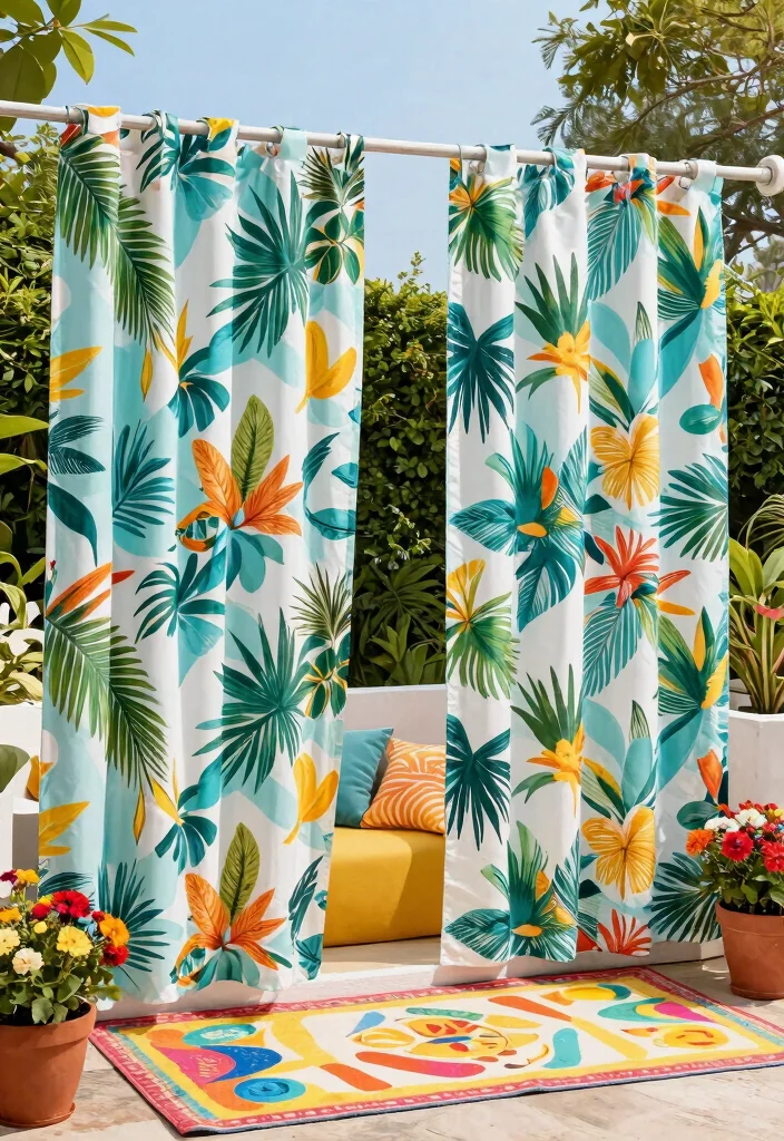 21 Dreamy Outdoor Curtain Ideas for Patio Privacy 10 21 Dreamy Outdoor Curtain Ideas for Patio Privacy 10. Fun Outdoor Shower Curtains for Playful Spaces 0