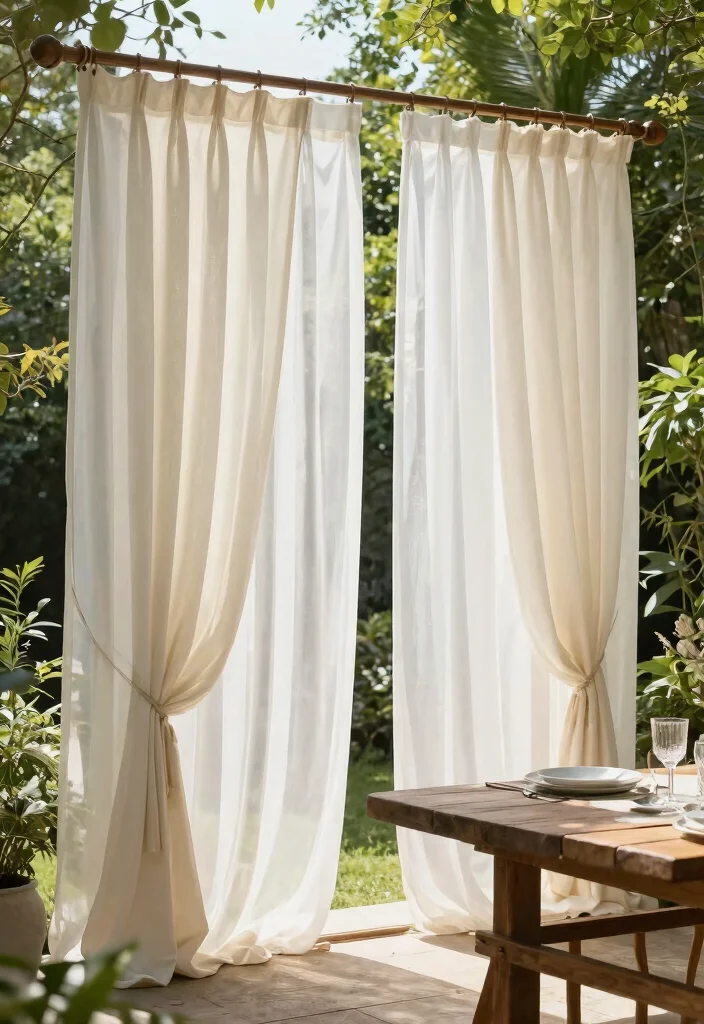 21 Dreamy Outdoor Curtain Ideas for Patio Privacy 6 21 Dreamy Outdoor Curtain Ideas for Patio Privacy 6. Layered Curtains for Depth and Dimension 0