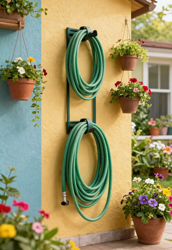 21 Genius Garden Hose Storage Ideas End the Clutter 5. Hanging Hose Organizer 0