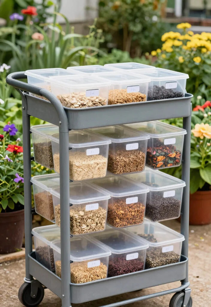 21 Practical Garden Cart Ideas Every Gardener Needs 14 21 Practical Garden Cart Ideas Every Gardener Needs 14. Garden Cart for Seed Storage 0