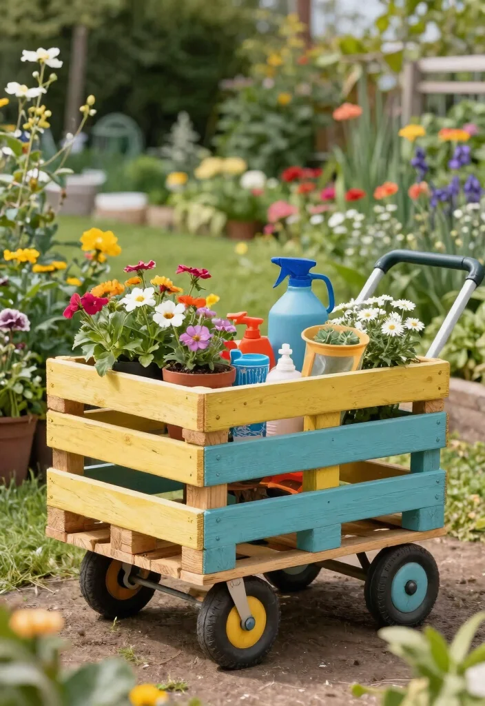 21 Practical Garden Cart Ideas Every Gardener Needs 17 21 Practical Garden Cart Ideas Every Gardener Needs 17. DIY Garden Cart from Pallets 0