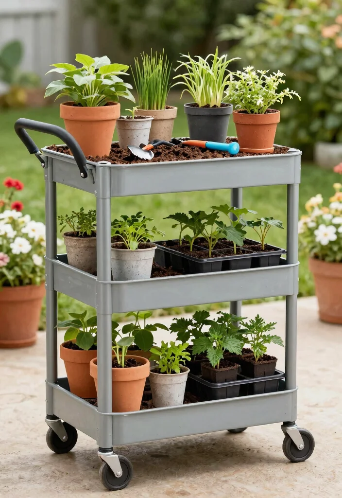 21 Practical Garden Cart Ideas Every Gardener Needs 5 21 Practical Garden Cart Ideas Every Gardener Needs 5. Multi Purpose Portable Potting Station 0