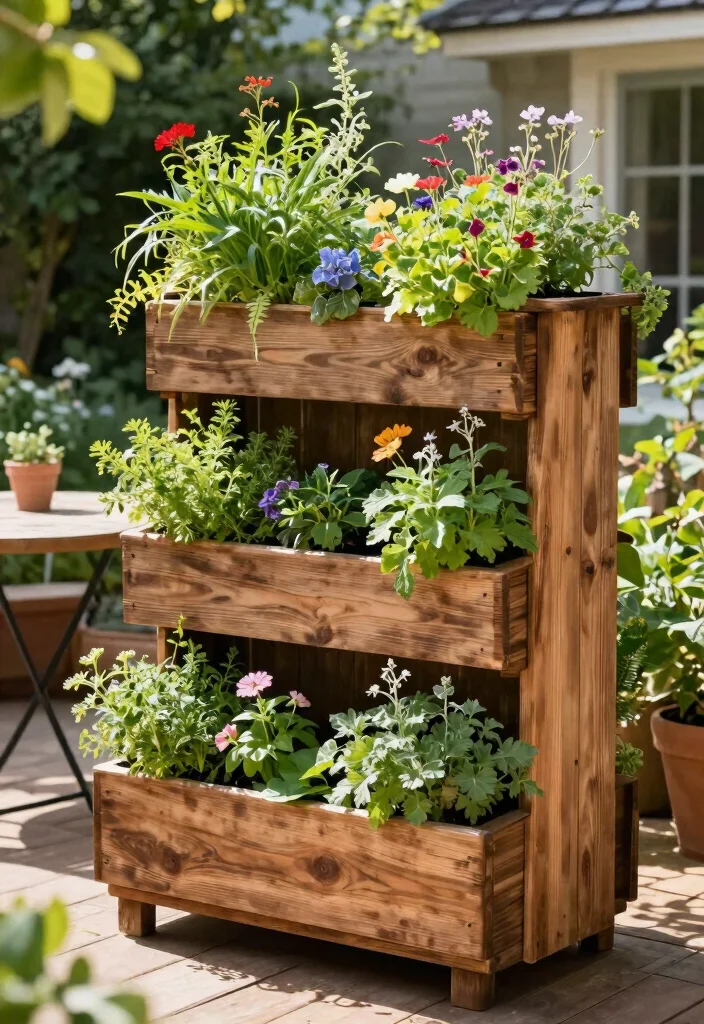 21 Smart Deck Box Ideas for Outdoor Storage Hide Clutter 2. Vertical Garden Deck Box 0