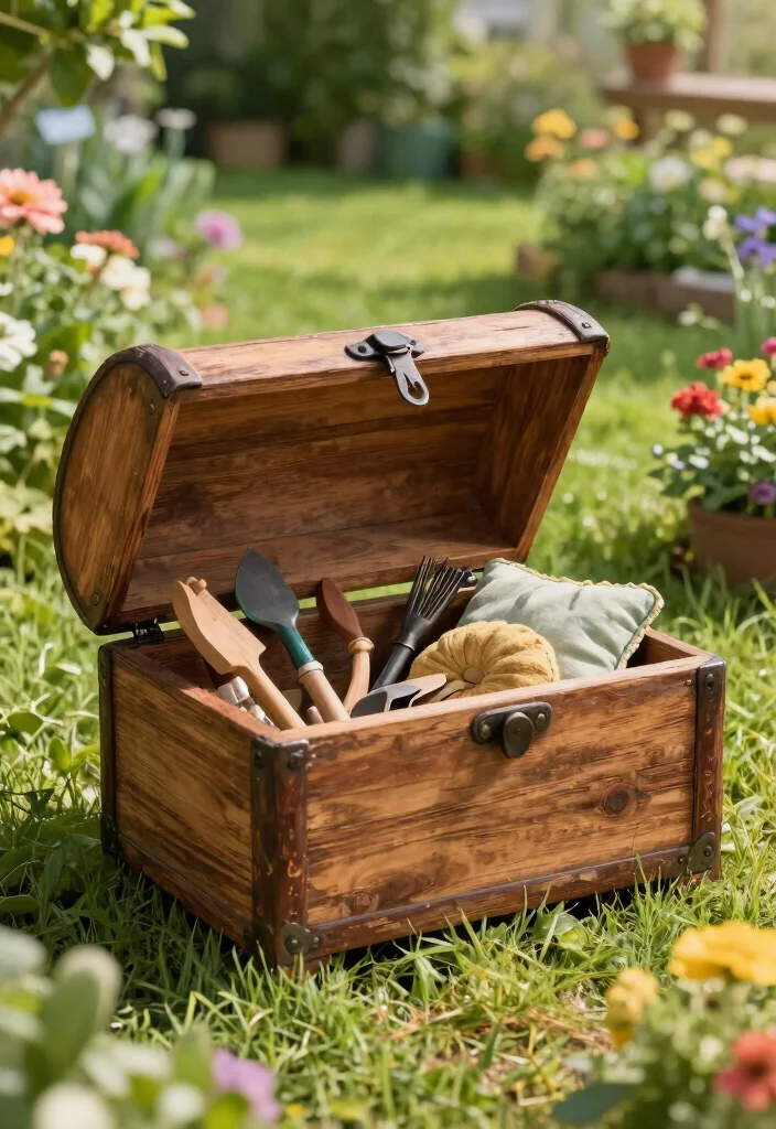 21 Smart Deck Box Ideas for Outdoor Storage Hide Clutter 9. Charming Chest Deck Box 0