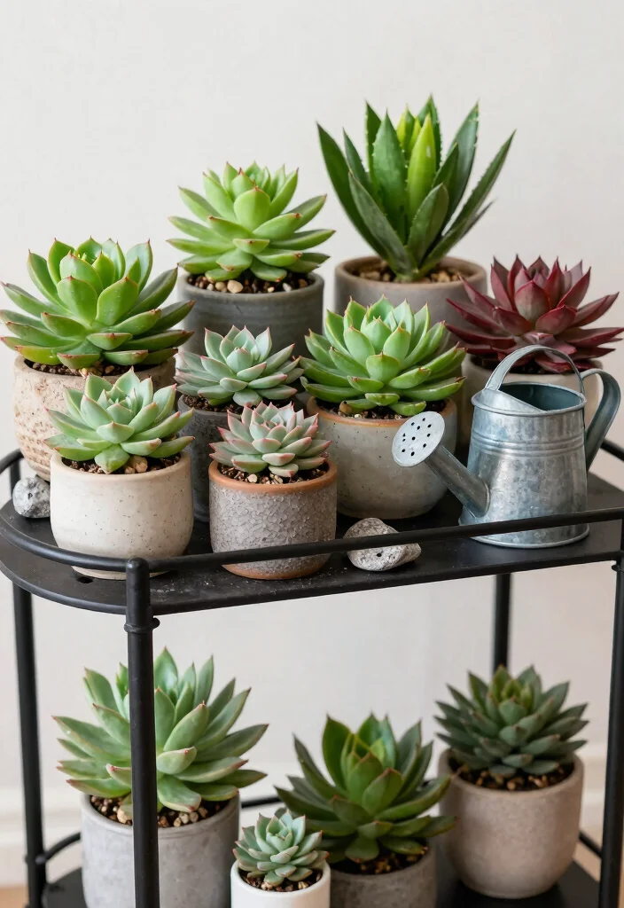 25 Creative Utility Cart Ideas to Organize Your Home 14. Succulent Oasis Cart 0