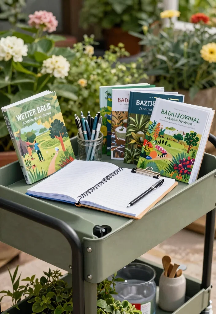 25 Creative Utility Cart Ideas to Organize Your Home 15. Garden Journal Station 0