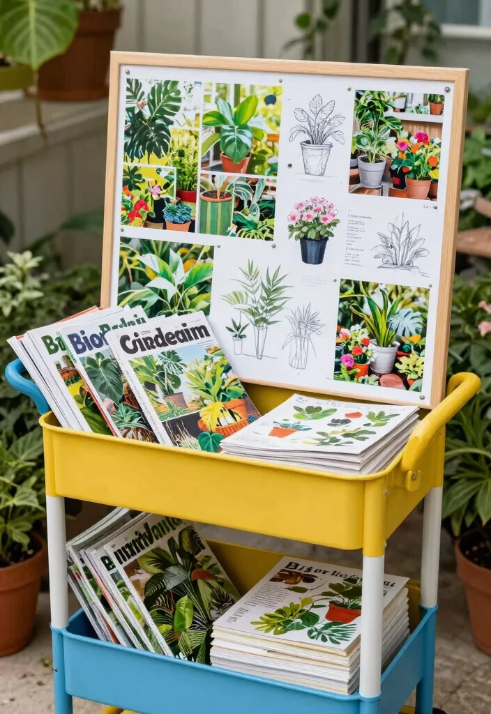 25 Creative Utility Cart Ideas to Organize Your Home 16. Garden Inspiration Cart 0