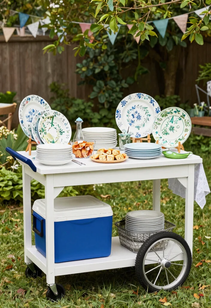 25 Creative Utility Cart Ideas to Organize Your Home 19. Garden Party Prep Cart 0