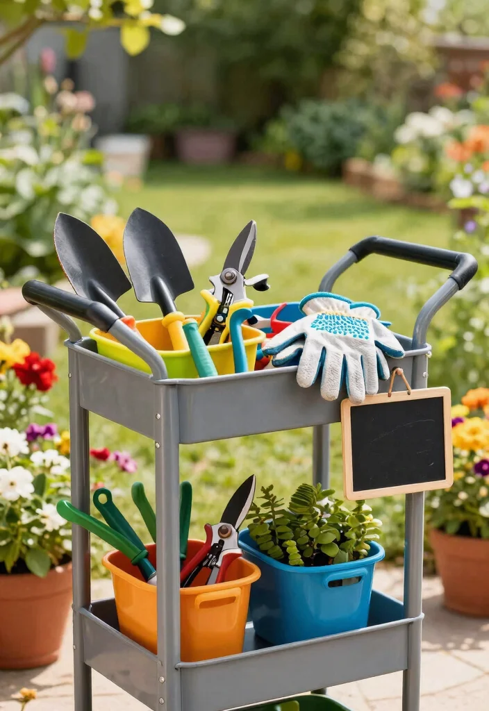 25 Creative Utility Cart Ideas to Organize Your Home 2. Rolling Tool Organizer 0