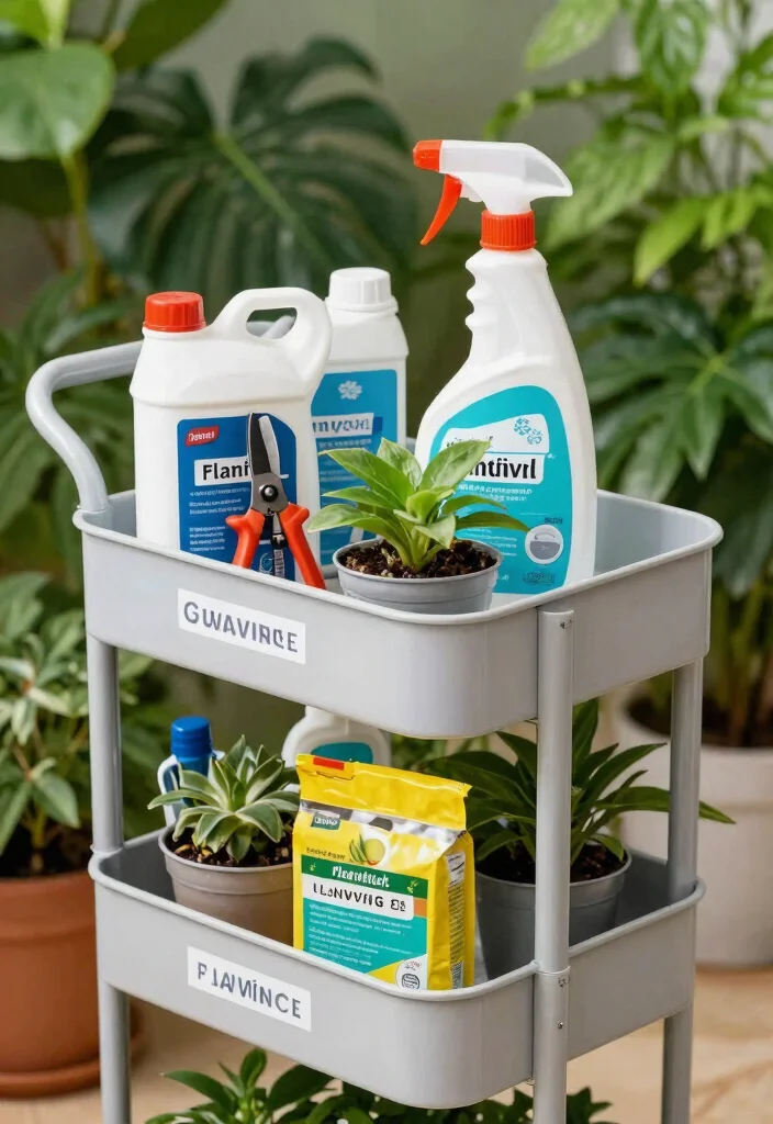 25 Creative Utility Cart Ideas to Organize Your Home 20. Plant Care Cart 0