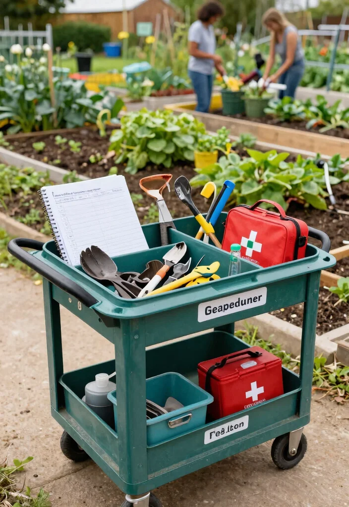 25 Creative Utility Cart Ideas to Organize Your Home 22. Community Gardening Cart 0