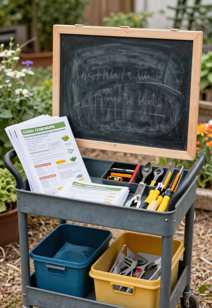 25 Creative Utility Cart Ideas to Organize Your Home 23. Garden Workshop Cart 0