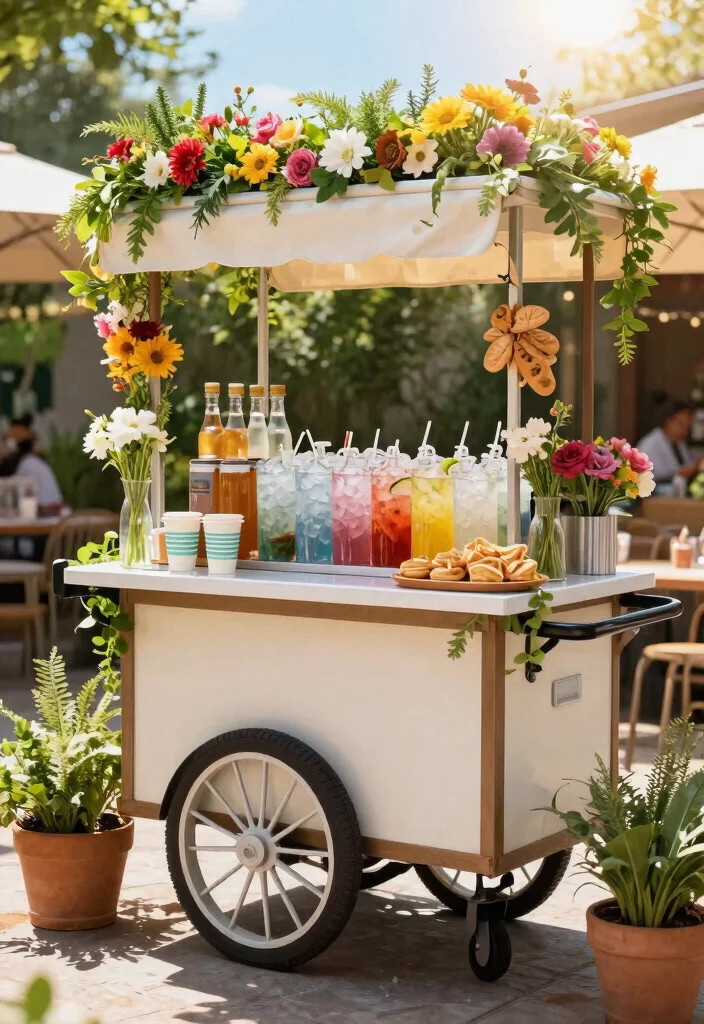 25 Creative Utility Cart Ideas to Organize Your Home 6. Outdoor Beverage Cart 0
