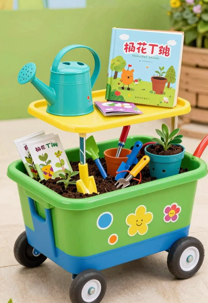 25 Creative Utility Cart Ideas to Organize Your Home 8. Kids Gardening Cart 0