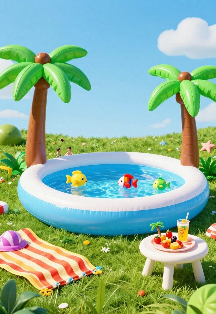 25 Fun Kiddie Pool Concepts for Epic Summer Days 1 25 Fun Kiddie Pool Concepts for Epic Summer Days 1. Tropical Oasis Adventure 0