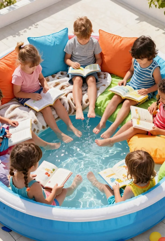 25 Fun Kiddie Pool Concepts for Epic Summer Days 10 25 Fun Kiddie Pool Concepts for Epic Summer Days 10. Poolside Storytime Sanctuary 0