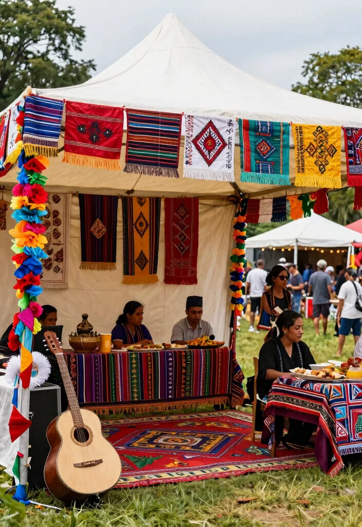 25 Stunning Canopy Tent Ideas for Backyard Events 14. Cultural Themed Canopy with Traditional Fabrics 0
