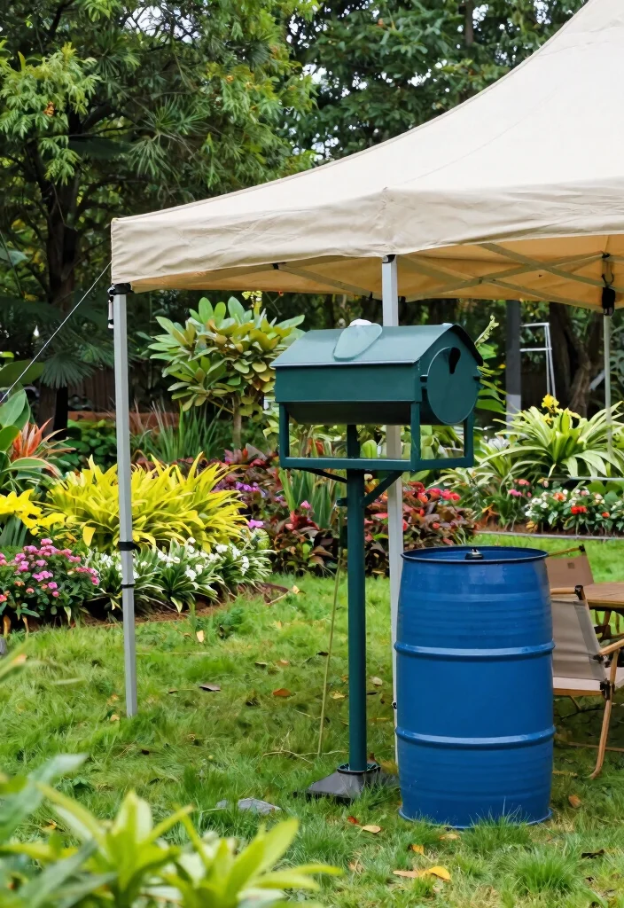 25 Stunning Canopy Tent Ideas for Backyard Events 15. Eco Friendly Canopy with Rainwater Collection 0