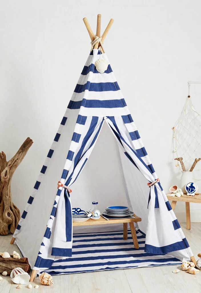 25 Stunning Canopy Tent Ideas for Backyard Events 17. Coastal Vibe with Nautical Elements 0