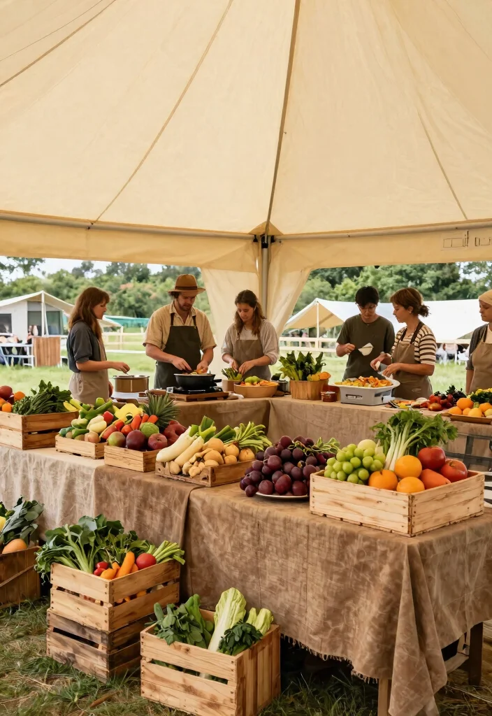 25 Stunning Canopy Tent Ideas for Backyard Events 18. Farm to Table Canopy with Local Produce 0