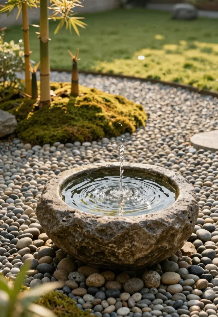 25 Stunning Outdoor Fountain Ideas for a Relaxing Yard 1. Zen Stone Basin Fountain 0