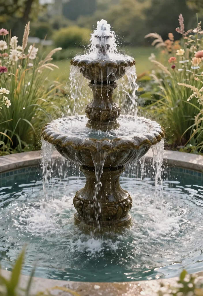 25 Stunning Outdoor Fountain Ideas for a Relaxing Yard 19. Spiral Water Feature 0