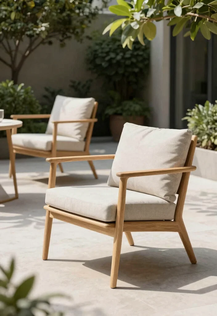 25 Stylish Patio Chair Ideas for Your Outdoor Living Room 13. Sleek Scandinavian Chairs 0