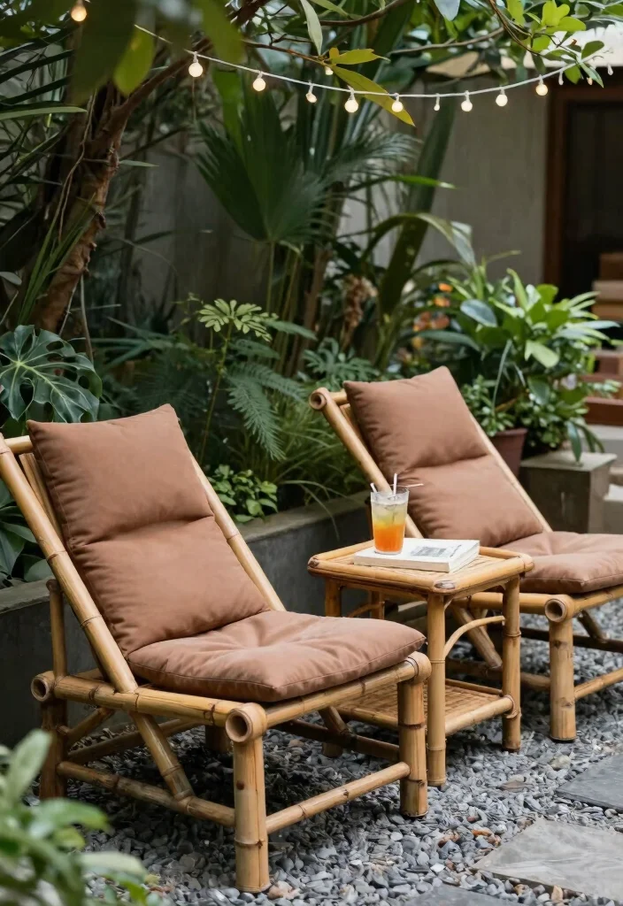 25 Stylish Patio Chair Ideas for Your Outdoor Living Room 2. Bamboo Lounge Chairs 0