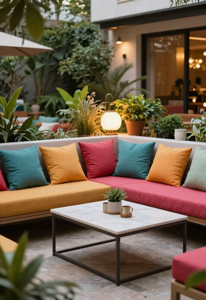 25 Stylish Patio Chair Ideas for Your Outdoor Living Room 24. Vibrant Outdoor Sofas 0