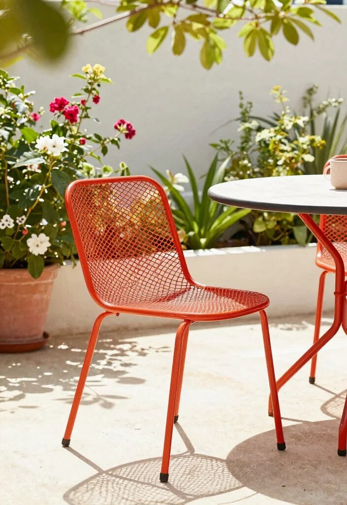 25 Stylish Patio Chair Ideas for Your Outdoor Living Room 5. Metal Mesh Chairs 0