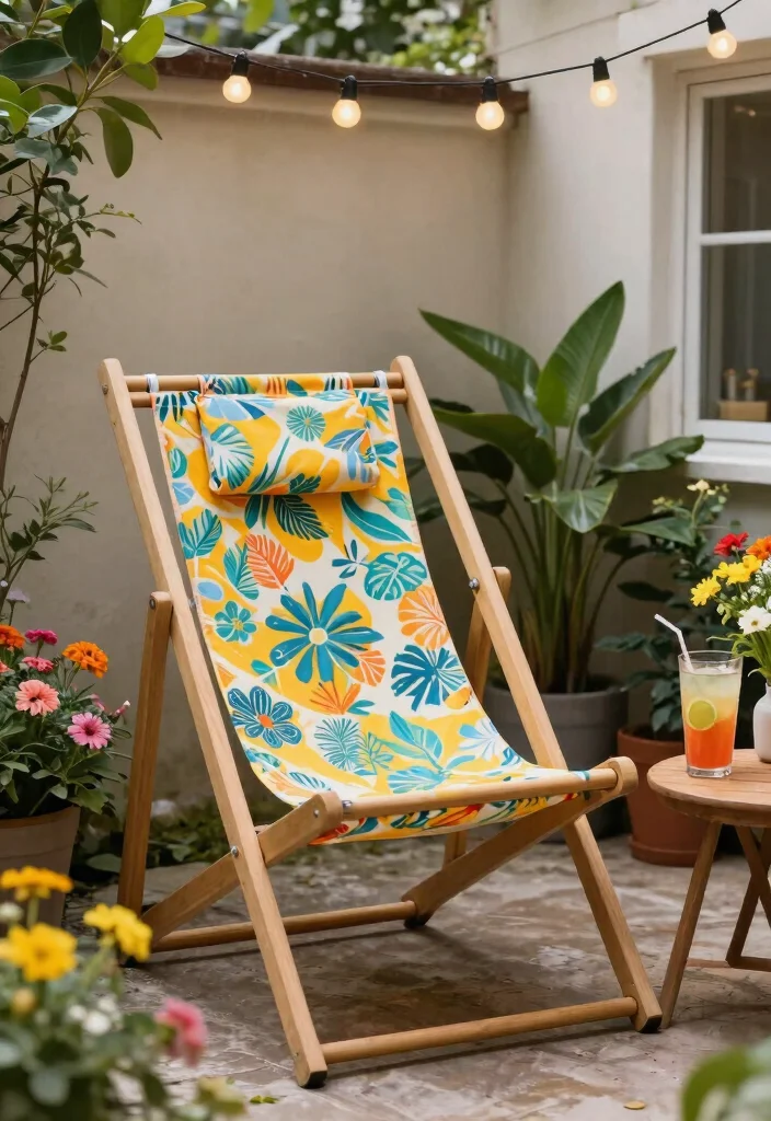 25 Stylish Patio Chair Ideas for Your Outdoor Living Room 6. Fabric Sling Chairs 0